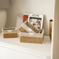 Корзины для хранения SL Home, плетёные, ручной работы, 3 шт.: 18&times;12&times;9,5, 22&times;16.5&times;10,5, 26&times;20&times;11.5