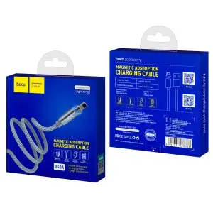 Кабель USB на Lightning магнитный 1M U40A HOCO серый
