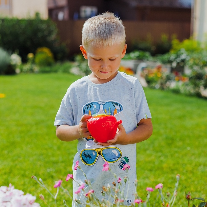 Лейка детская, 0.55 л, без рассеивателя, «Клубника»