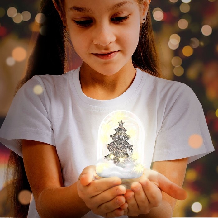 Набор для творчества &laquo;Новогодний ночник: Зайчик&raquo;, деревянные вставки