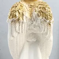 Фигурка гипс &laquo;Ангел в молитве&raquo;, белое золото, 33&times;24&times;15 см