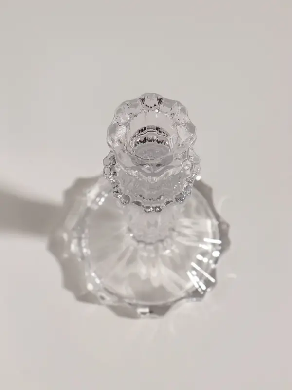 Подсвечник стекло  Подсвечник стекло "Бутон на ножке" прозрачный d=2,2 см 10х10х20 см