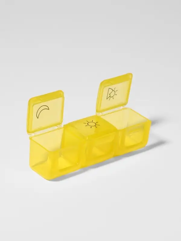 Таблетница - органайзер &laquo;Неделька&raquo;, съёмные ячейки, утро/день/вечер, 17.4&times;8.2&times;2.5 см, 7 контейнеров по 3 секции, разноцветная