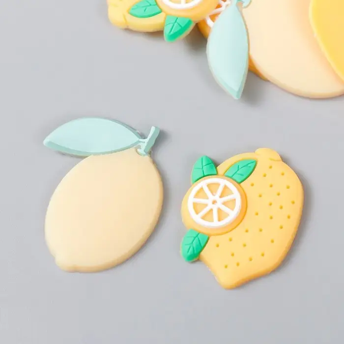 Декор для творчества резина Декор для творчества резина "Лимончики" набор 16 шт 2,3х3 см