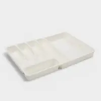 Лоток для столовых приборов раздвижной Виолет, 5 секций, пластик, 33&times;29.5&times;5.3 см, белый