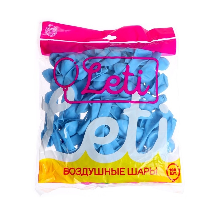 Шар латексный 5 Шар латексный 5", пастель, набор 100 шт., водные бомбочки, цвет голубой