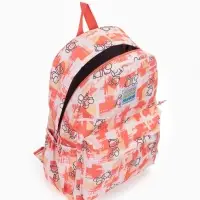Рюкзак школьный на молнии, с карманами, с принтом, размер 28.5&times;12&times;41 см, оранжевый