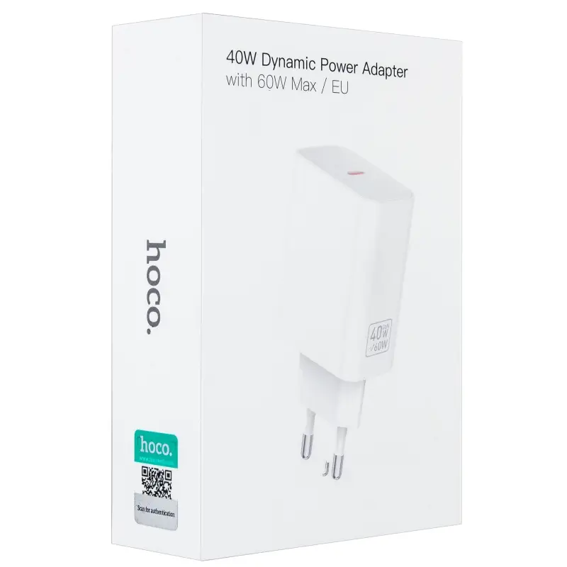 Переходник сетевого зарядного устройства на Type-C PD40W C162A HOCO белый