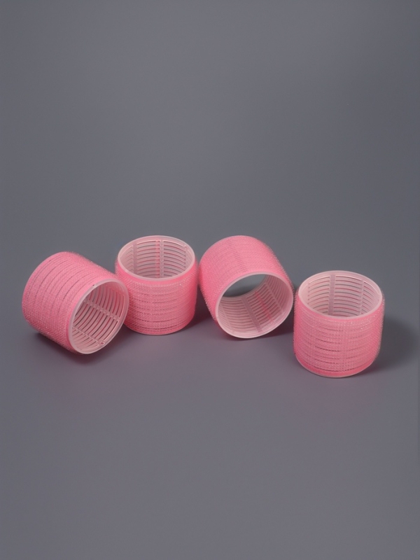 Бигуди-липучка d7,5см (наб 4 шт цена за наб) розовый пакет QF