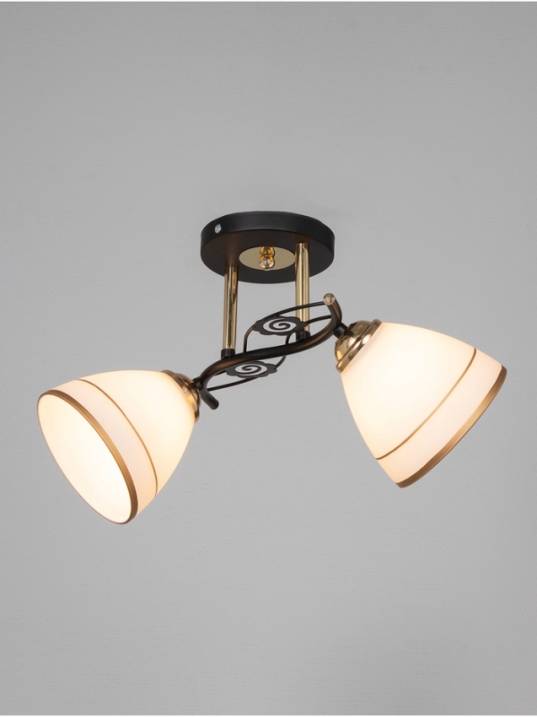 Люстра Люстра "Кира" 2х40Вт Е27 черный/золото