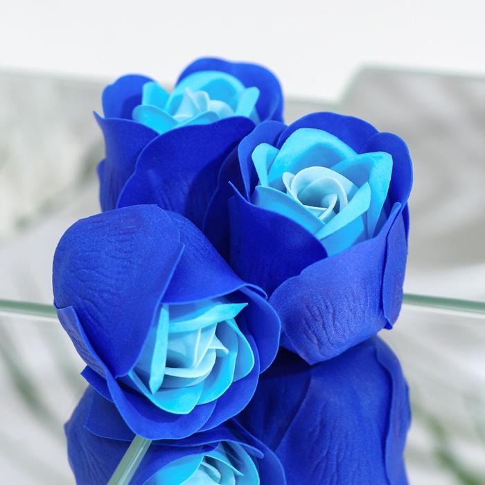 Мыльные розочки, трёхцветные,набор 6 шт.