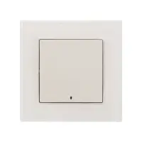 Выключатель TOT Glossy Glass, 10 А, 1 клавиша, с подсветкой, скрытый монтаж, стеклянная рамка, белый
