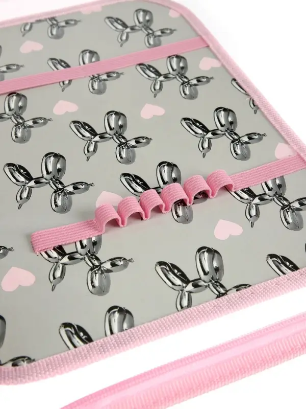 Папка для труда А4 Bubble heart, молния вокруг/откидная планка