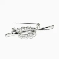 Брошь &laquo;Нежность&raquo;, жемчуг, цвет белый в серебре