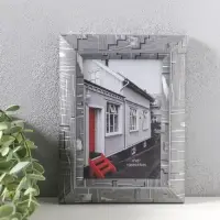 Фоторамка пластик 10х15 см "Моррис" тёмно-серый 19,8х15х2 см