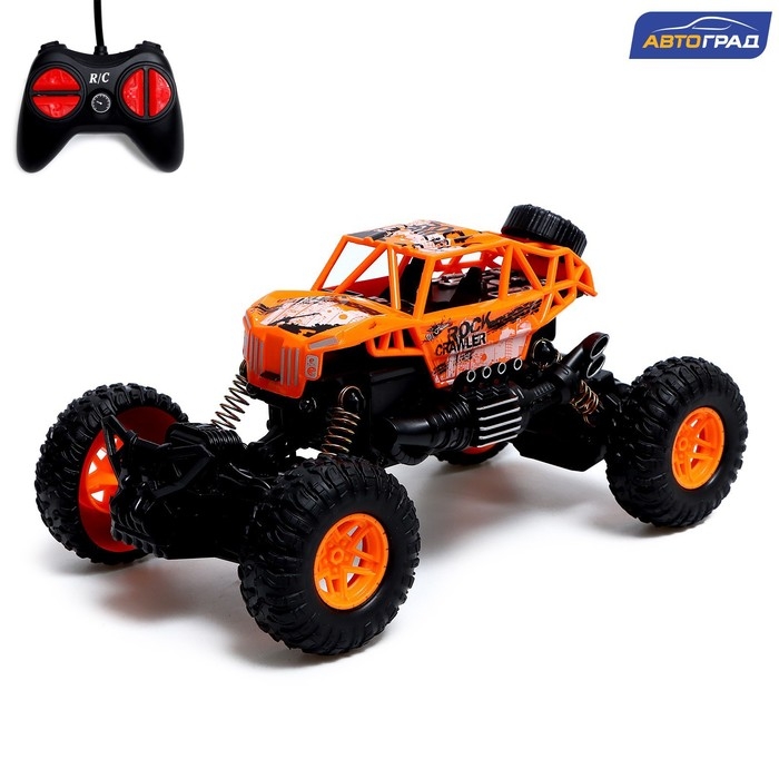 Джип радиоуправляемый «Краулер», 1:18, работает от батареек, цвет оранжевый Джип радиоуправляемый «Краулер», 1:18, работает от батареек, цвет оранжевый
