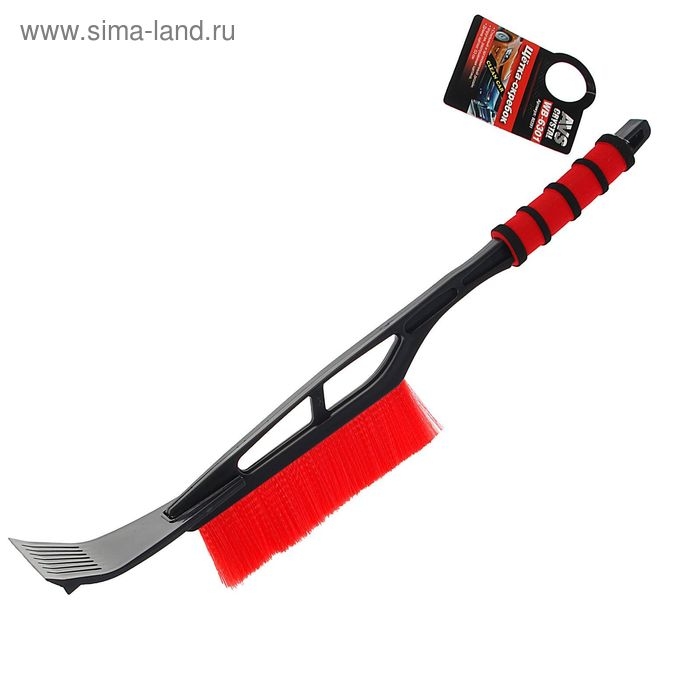 Щетка сметка, со скребком, AVS WB-6301, мягкая ручка, распушенная щетина, 53 cм Щетка сметка, со скребком, AVS WB-6301, мягкая ручка, распушенная щетина, 53 cм