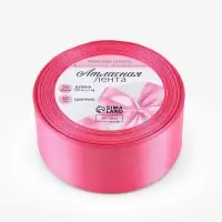 Лента атласная 40мм25&plusmn;1ярд(23м&plusmn;1м) СП розовый АУ