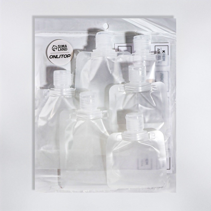 Набор для хранения, 6 предметов, цвет прозрачный/белый Набор для хранения, 6 предметов, цвет прозрачный/белый