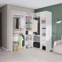 Стеллаж модульной гардеробной системы «Модус», 2090×400×520 мм, цвет белый Стеллаж модульной гардеробной системы «Модус», 2090×400×520 мм, цвет белый