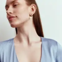 Серьги металл &laquo;Мятые&raquo;, цвет золото