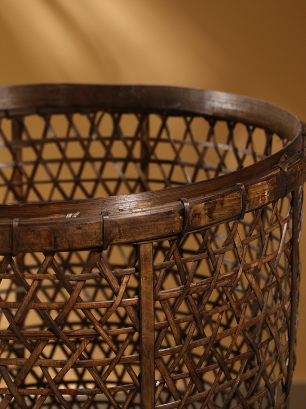 Корзина плетёная  Корзина плетёная "Баскет" бамбук 39х39х50см, тёмная