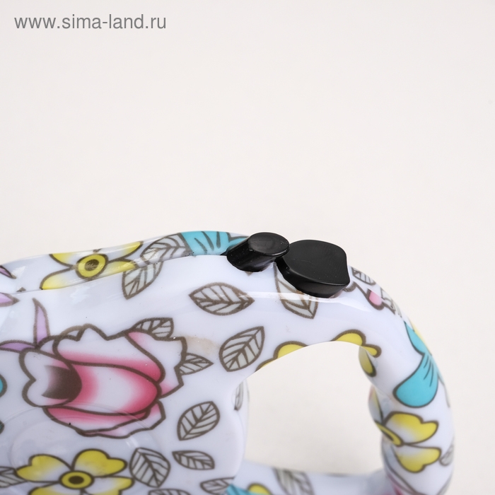 Рулетка с принтом  Рулетка с принтом "Стрим", 3 м, вес животного до 12 кг, расцветка нежные цветы