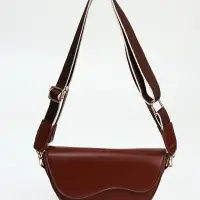 Сумка женская мессенджер на магните, 23&times;8&times;16 см, красно-коричневая