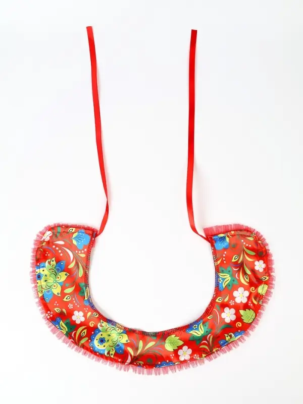 Карнавальный набор "Народная краса" юбка р-р 40-48, воротник, повязка, цвет красный