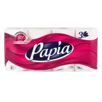 Туалетная бумага Papia Professional, 3 слоя, 8 рулонов