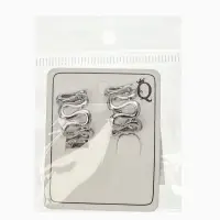 Серьги клипсы для ушей QF &laquo;Змейка&raquo;, цвет серебро