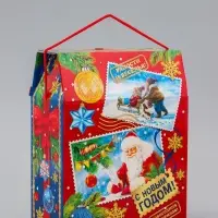 Коробка подарочная новогодняя &laquo;Почта&raquo; 20&times;26&times;10.5 см