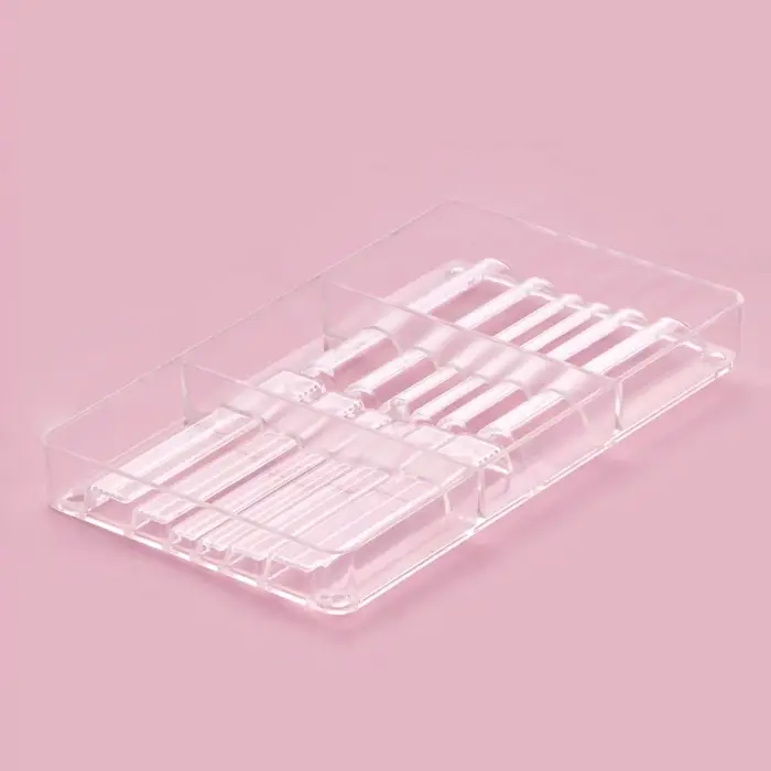 Форма для шоколада &laquo;Стикс&raquo;, 20&times;12&times;2.5 см, 12 ячеек 9&times;1.5/1/0.8 см, пластик, прозрачная