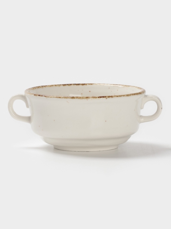 Бульонница Magistro  Бульонница Magistro "Alpine Frost" 250 мл 14,6х14,6х7,2 цвет белый с блюдцем