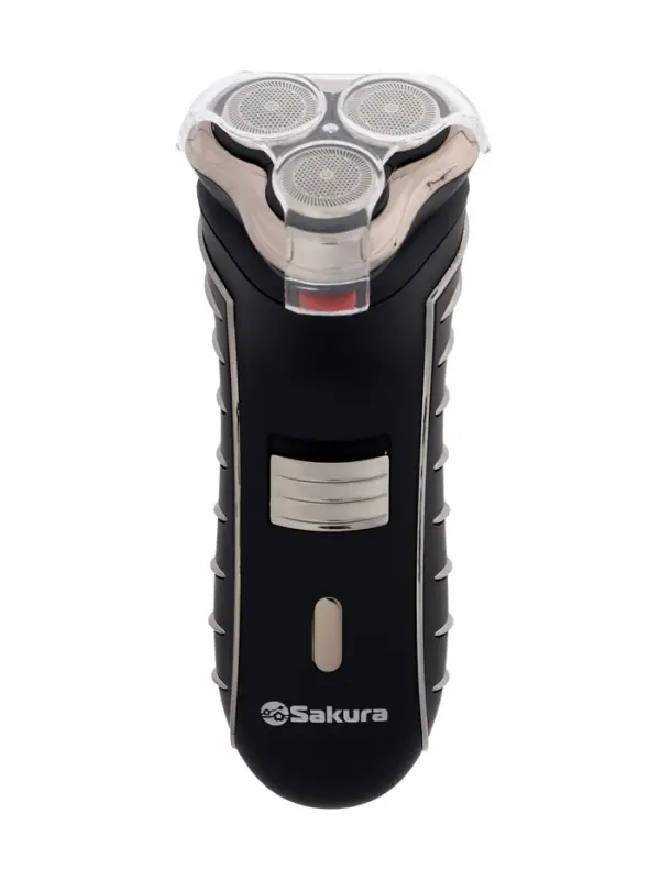 Электробритва Sakura SA-5414BK, АКБ, сеточная, 3 плавающие головки, триммер, чёрная Электробритва Sakura SA-5414BK, АКБ, сеточная, 3 плавающие головки, триммер, чёрная