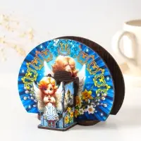 Набор пасхальный салфетница+подставка под зубочистки №1,  10х12,8х5 см; / 3,7х3,7х6,5 см