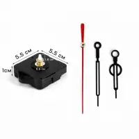 Часовой механизм со стрелками &laquo;Соломон-12&raquo;, плавный ход, шток 16 мм, стрелки 47/65/70 мм