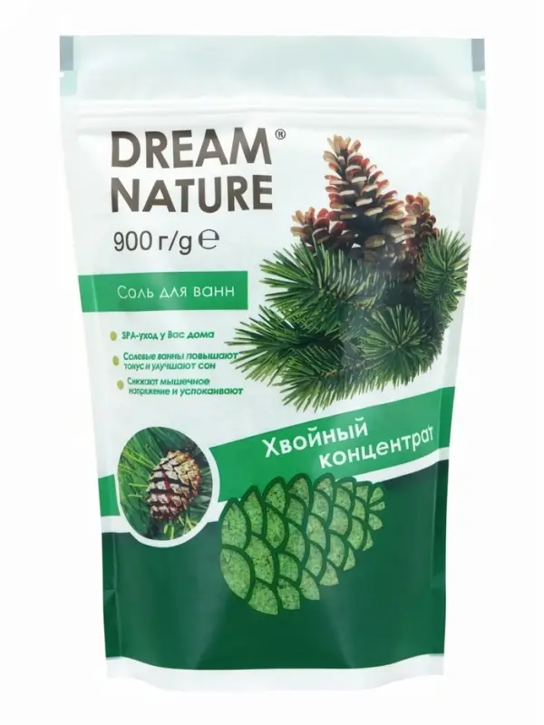 Соль для ванн Dream Nature, хвойный концентрат, 900 г