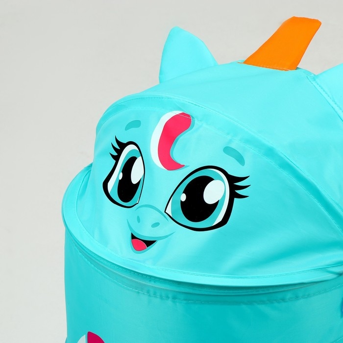 Корзина для хранения игрушек «Единорог» с ручками и крышкой, 55 х 33 х 33 см, голубая Корзина для хранения игрушек «Единорог» с ручками и крышкой, 55 х 33 х 33 см, голубая