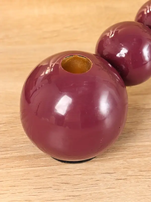 Подсвечник на 3 свечи «Бусы», с 7 сферами, 44×8×8 см, баклажановый Подсвечник на 3 свечи «Бусы», с 7 сферами, 44×8×8 см, баклажановый