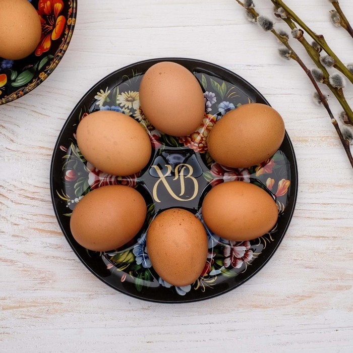 Стеклянная подставка на 6 яиц «ХВ» на пасху, 18 х 18 см. Стеклянная подставка на 6 яиц «ХВ» на пасху, 18 х 18 см.