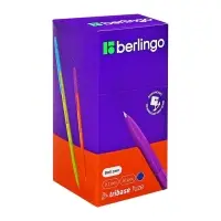 Ручка шариковая Berlingo. Tribase Fuze, синий стержень, узел 0.7 мм, МИКС