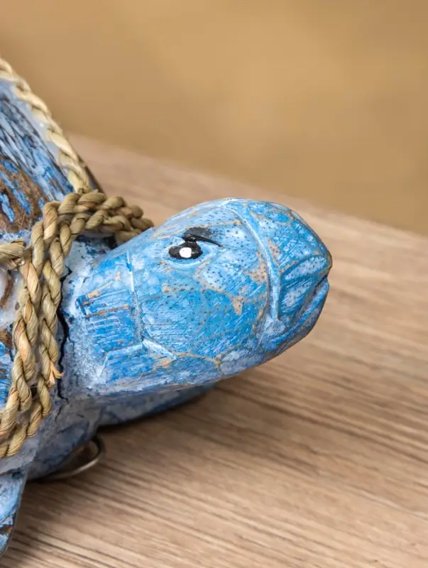 Сувенир Сувенир "Черепаха" дерево сиграсс, кокос, 25х16х10 см, цв. голубой