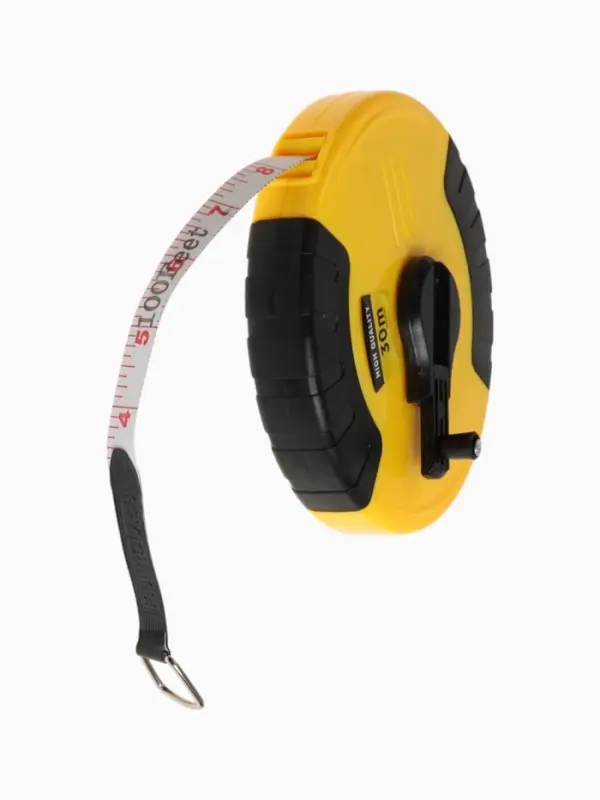 Рулетка геодезическая ТУНДРА, ПВХ лента, закрытый корпус, 30 м &times; 15 мм