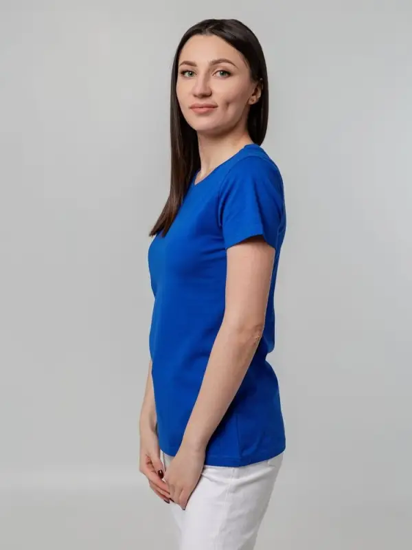 Футболка женская T-bolka Stretch Lady, ярко-синяя (royal), размер S Футболка женская T-bolka Stretch Lady, ярко-синяя (royal), размер S