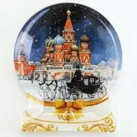 Блюдо в форме магического шара &laquo;Собор&raquo;, 18&times;22 см, стекло, разноцветное