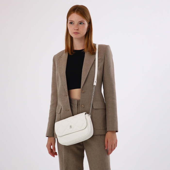 Сумка женская на молнии, цвет белый Сумка женская на молнии, цвет белый