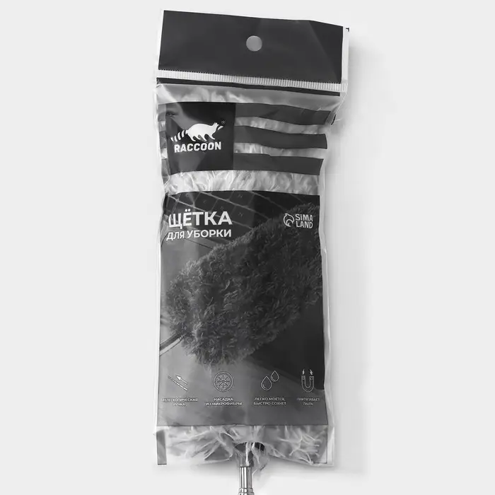 Щётка для удаления пыли, телескопическая ручка 37-81 см, насадка из микрофибры 17 см