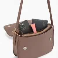 Сумка женская мессенджер TEXTURA на магните, 25&times;7.5&times;19 см, бежевая