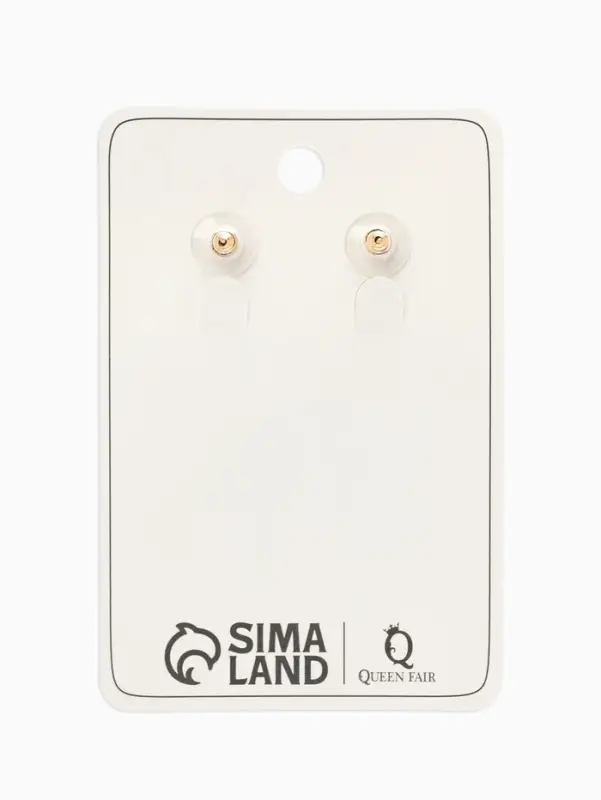 Серьги металл &laquo;Геометрия&raquo;, линии, белые в золоте